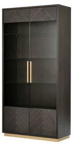 Vitrinenschrank SEVILLE SC100 2D Schwarz - Massivholz - Holzart/Dekor - 100 x 200 x 41 cm