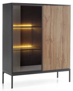 Vitrine TOSENA Schwarz - Holzwerkstoff - 104 x 106 x 39 cm