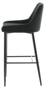 Tabouret de bar PLAZA BS 1NOS Noir - Textile