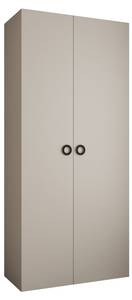 Armoire à portes battantes Como 1 Beige - Doré - Gris lumineux - 110 x 50 cm