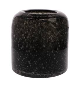 Vase Slate Black Schwarz - Glas - 16 x 16 x 16 cm