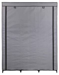 Stoffkleiderschrank STEVEN Grau - Metall - Textil - 131 x 169 x 46 cm