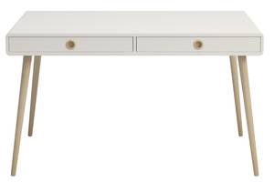 Schreibtisch Sofus Weiß - Holz teilmassiv - 130 x 76 x 70 cm
