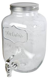 Glas Getränkespender mit Zapfhahn 4L Glas - 15 x 25 x 15 cm