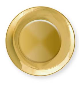 Teller (4er Set) Gold - Porzellan - 12 x 6 x 14 cm