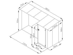 Kaminholzregal DORWOOD Braun - Metall - 100 x 159 x 272 cm