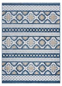 Tapis Structurel Botanic 65252 Boho Bleu - Matière plastique - Textile - 157 x 1 x 220 cm