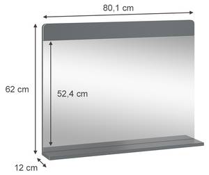 Miroir de salle de bain Izan 41580 Gris - Largeur : 81 cm