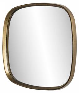 Miroir coins arrondis en aluminium Doré - Métal - 5 x 70 x 70 cm