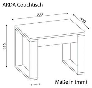 Beistelltisch  Arda Weiß Cordoba Braun - Holzwerkstoff - 60 x 45 x 45 cm