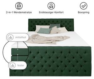 Boxspringbett HOLLYWOOD mit Bettkasten Olivgrün - Breite: 160 cm