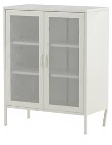 Vitrinenschrank MISHA SC80 2D Weiß