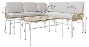 Loungeset CHUN 3-teilig Grau - Metall