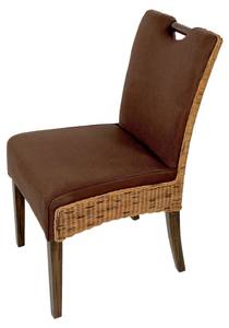 Esszimmerstuhl Bologna Braun - Rattan - 45 x 91 x 59 cm