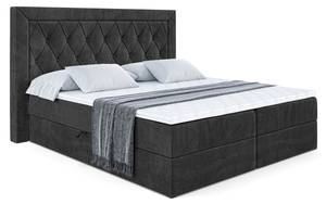 Boxspringbett NOEL Schwarz - Breite: 120 cm - H3