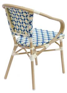 Terrassenstuhl Madeleine Blau - Rattan - 57 x 82 x 60 cm