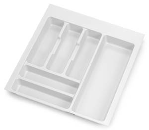 Besteckkasten Optima Weiß - Kunststoff - 44 x 5 x 52 cm