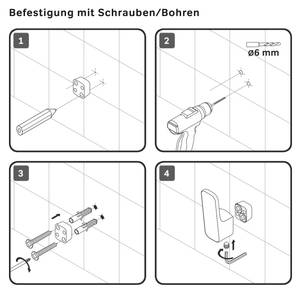 Func Doppelhaken Handtuchhaken 2er Set Schwarz