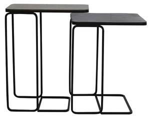 Set de 2 tables d'appoint LAJA Bronze