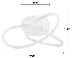 LED Deckenleuchte Möbius Weiß - Durchmesser: 40 cm