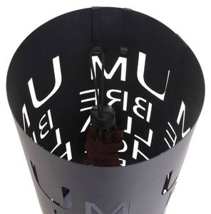 Porte-parapluies C78 écriture noir Noir - Métal - 22 x 55 x 22 cm