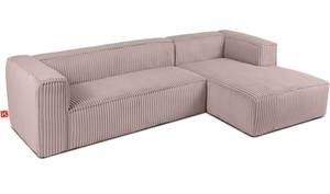 Ecksofa FEROX Pink - Armlehne beidseitig montierbar - Ecke davorstehend rechts - Ottomane davorstehend rechts