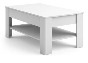 Table basse Milan blanc avec tiroir Blanc