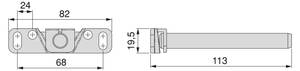 Verdeckter Regalhalter Mirage 2er-Set Silber - Metall - 7 x 4 x 11 cm