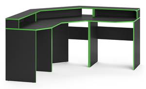 Bureau ordinateur Kron noir/vert set 1 Noir - Vert - Bois manufacturé - 90 x 87 x 90 cm