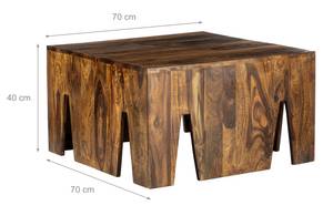 Table basse 70x70x40cm nature Marron - Bois massif - 70 x 40 x 70 cm