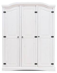 Kleiderschrank New Mexico Weiß - Massivholz - 152 x 193 x 54 cm