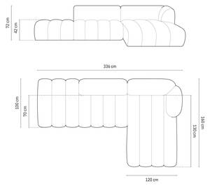 modulares Ecksofa HARRY 5 Sitzplätze Hochglanz Nachtblau