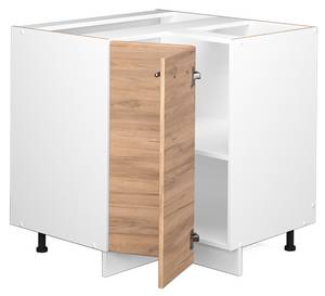 Eckschrank Fame-Line 45530 Sonoma Eiche Trüffel Dekor - Weiß - Tiefe: 60 cm