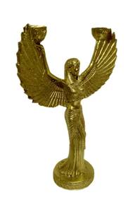 Skulptur Engel Gold Gold - Kunststoff - Stein - 24 x 31 x 10 cm