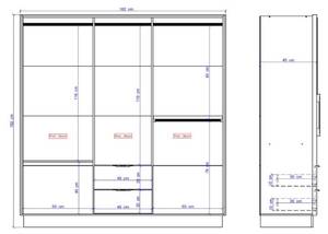 Kleiderschrank FEOVA Weiß - Holzwerkstoff - 46 x 182 x 162 cm