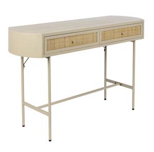 Table console Amaya Beige - En partie en bois massif - 120 x 76 x 40 cm