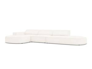 Ecksofa JODIE 4 Sitzplätze Beige - Textil - 166 x 70 x 342 cm