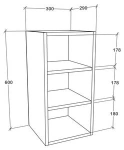 Hängeschrank Esilo Weiß - Holzwerkstoff - 30 x 60 x 29 cm