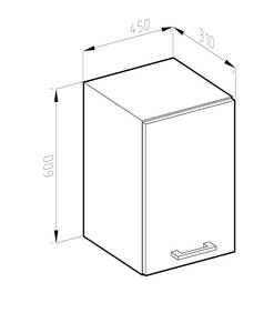 Hängeschrank R-Line 39775 Anthrazit - Sonoma Eiche Trüffel Dekor