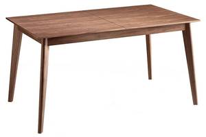Table à manger extensible en bois Marron - Bois/Imitation - En partie en bois massif - 150 x 75 x 85 cm