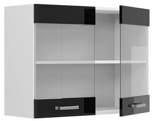 hängende Geschirrschrank R-Line 41044 Hochglanz Schwarz - Weiß - 80 x 60 x 31 cm