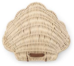 Beach Clam Dekorative Schale Braun - Rattan - Holzart/Dekor - 16 x 10 x 20 cm