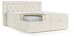 Premium Boxspringbett Jayleen Beige - Breite: 160 cm