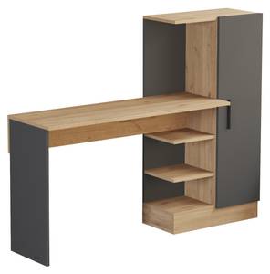 Schreibtisch Varhalo Braun - Grau - Holzwerkstoff - 153 x 120 x 40 cm