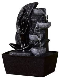 Zimmerbrunnen Buddha Yama Braun - Kunststoff - 25 x 25 x 10 cm