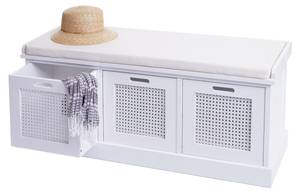 Banc J49 boites de rangement Blanc crème - Blanc pur