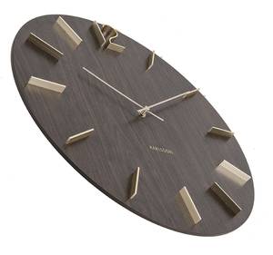 Wanduhr Meek Braun - Holzwerkstoff - 50 x 4 x 50 cm