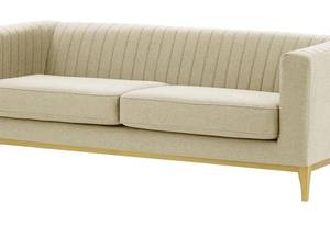 Dreisitzer-Sofa Slender Wood Weiß