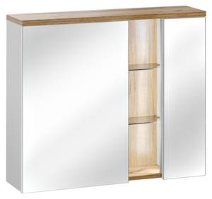 Armoires de toilette BAHAMA MC80 2D Blanc - Bois manufacturé - Matière plastique - 80 x 70 x 20 cm