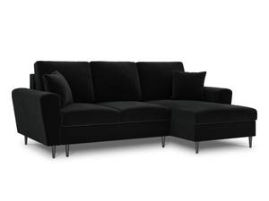 Schlaf-Ecksofa + Box MOGHAN 4 Sitzplätze Schwarz